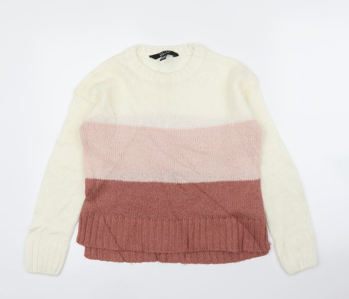 New Look Girls Pink Pullover Jumper Size 12-13 Years