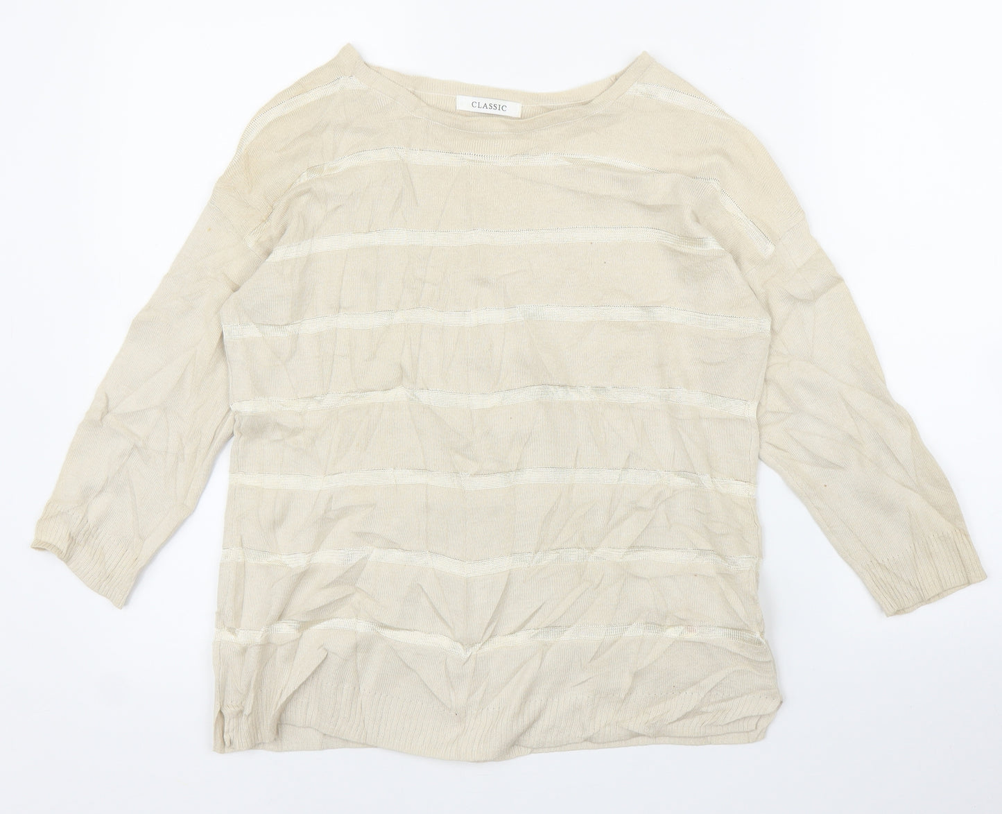 M&S Womens Gold   Pullover Jumper Size 10