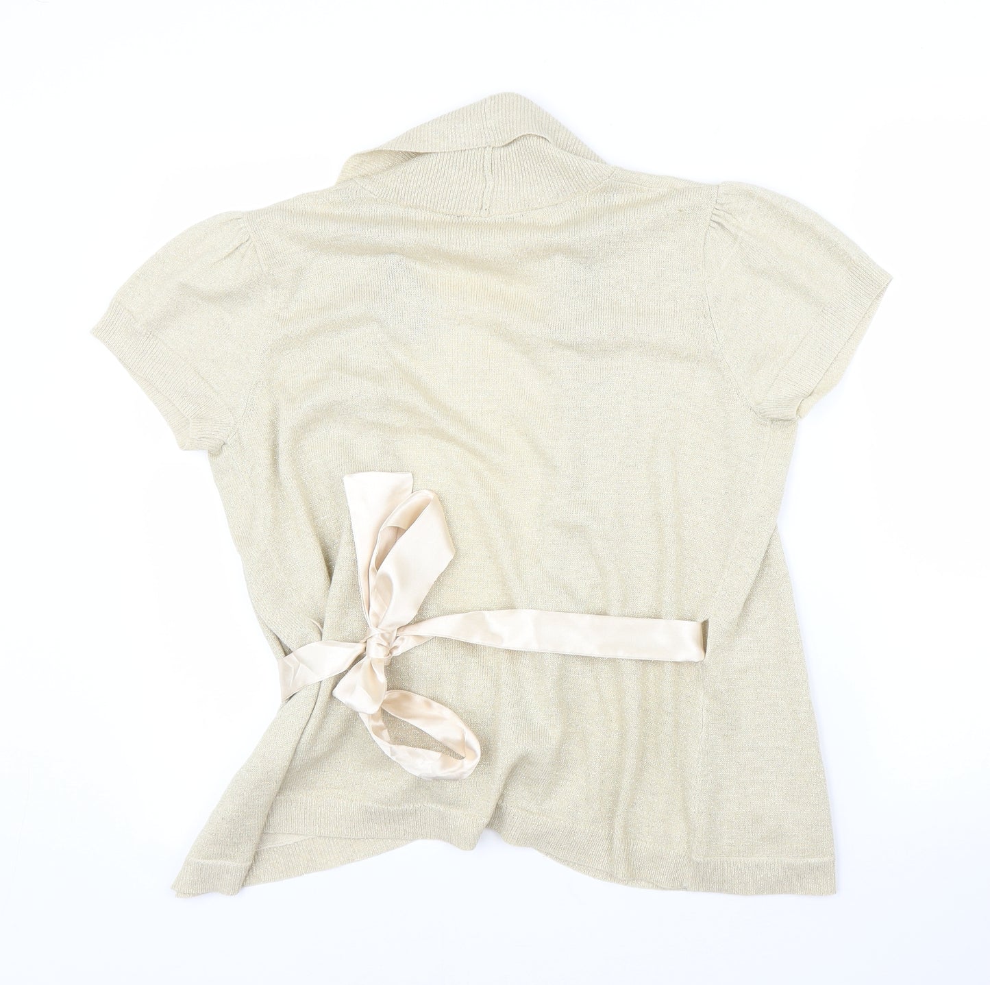 Dorothy Perkins Womens Gold   Wrap Jumper Size 16