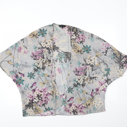 New Look Womens Multicoloured Floral  Cardigan Jumper Size 8