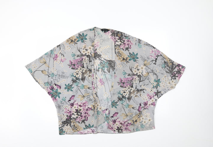 New Look Womens Multicoloured Floral Cardigan Jumper Size 8