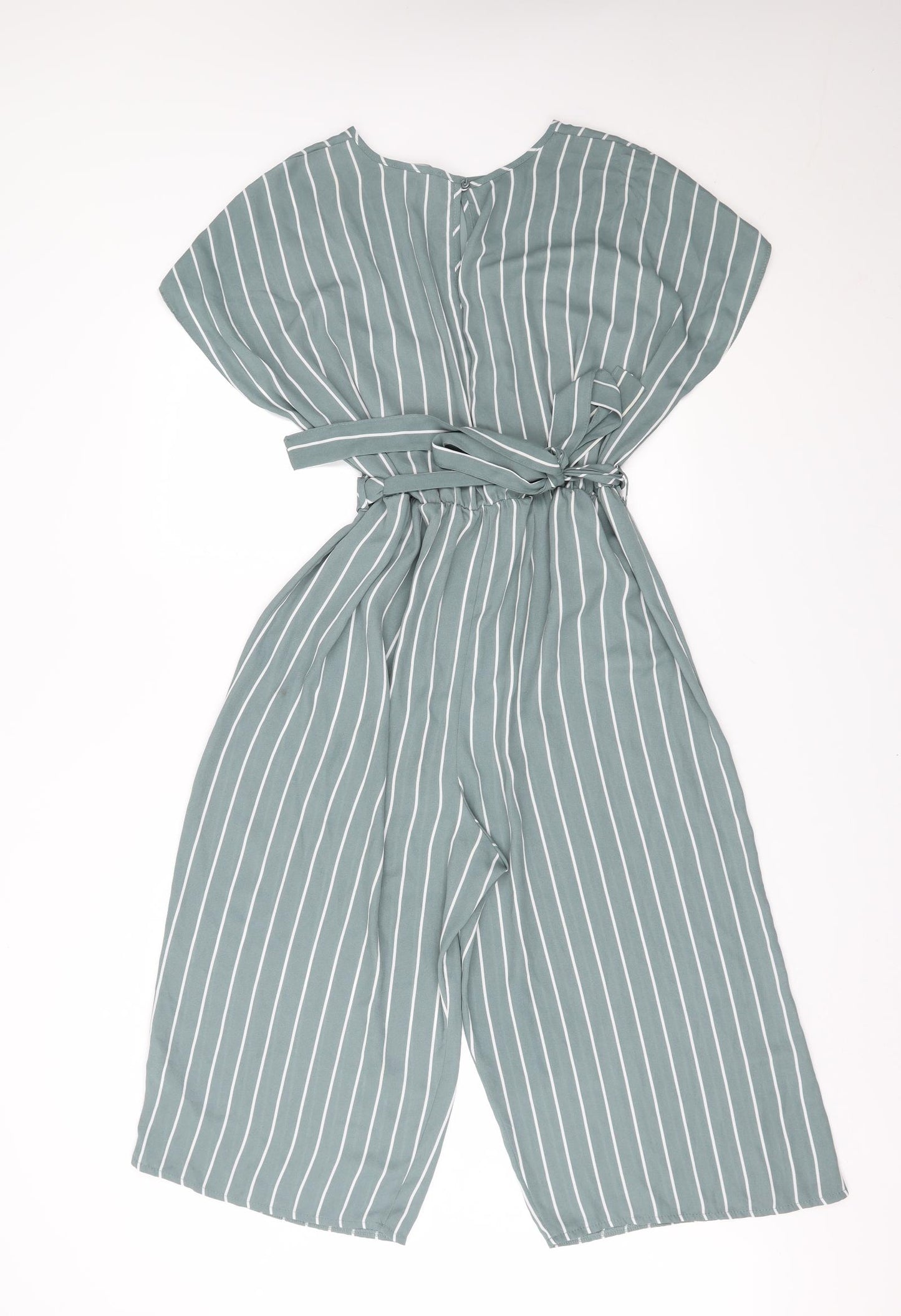 Primark Womens Green Striped  Jumpsuit One-Piece Size 16