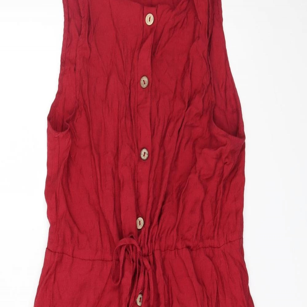 SheIn Womens Red   Shirt Dress  Size XL