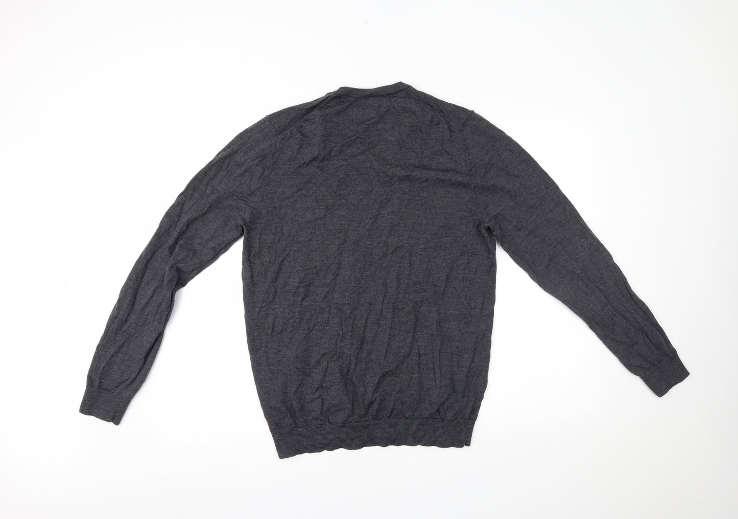 Marks and Spencer Mens Grey   Henley Jumper Size L