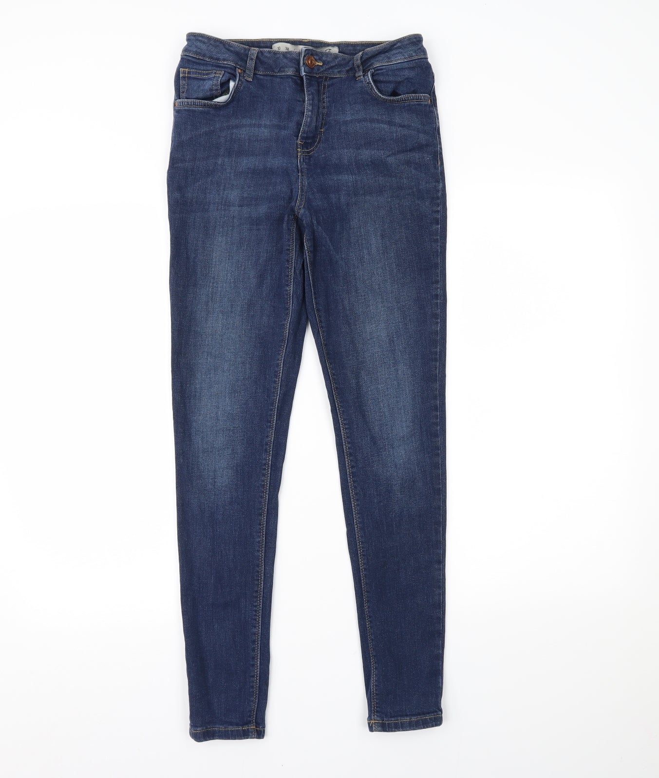 Primark Womens Blue  Denim Skinny Jeans Size 10 L27 in