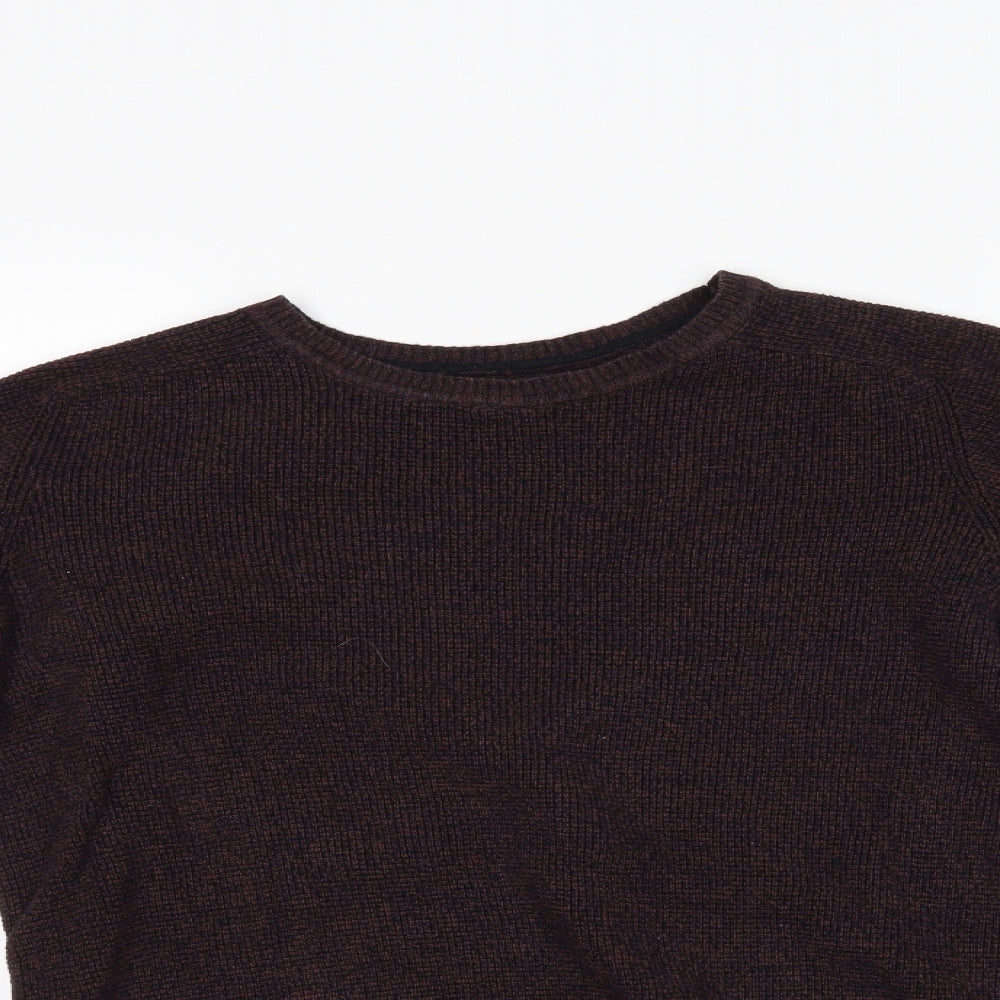 JACK & JONES Mens Purple   Henley Jumper Size M