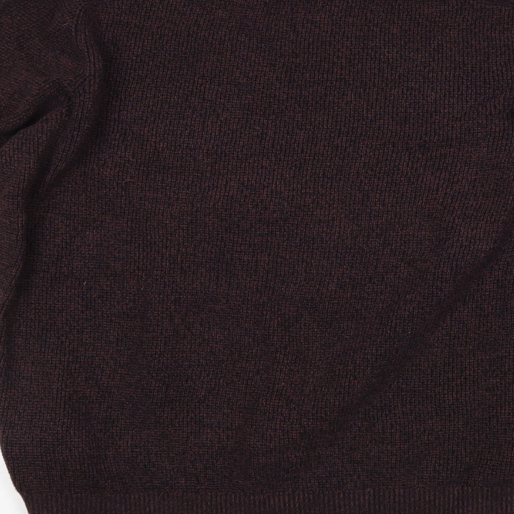 JACK & JONES Mens Purple   Henley Jumper Size M