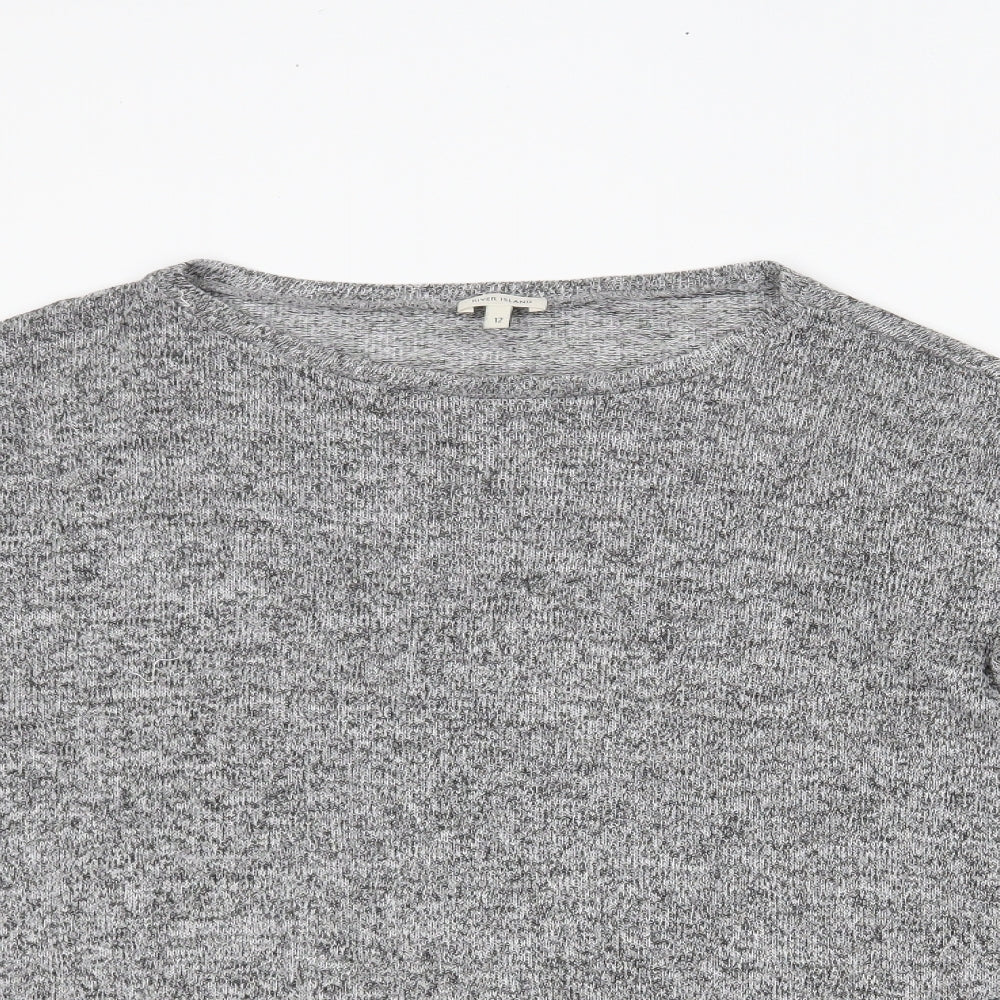 River Island Womens Grey   Basic Blouse Size 12