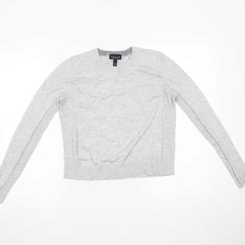 Topshop Womens Grey   Basic Blouse Size 8