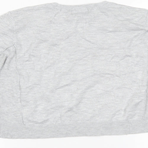 Topshop Womens Grey   Basic Blouse Size 8