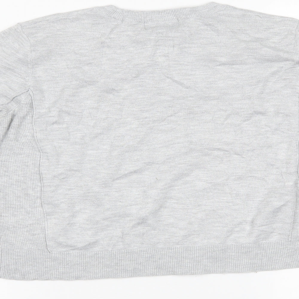 Topshop Womens Grey   Basic Blouse Size 8