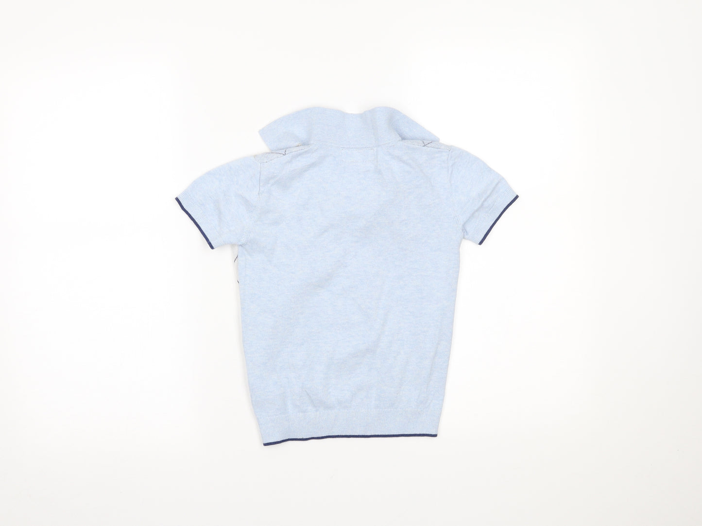 NEXT Boys Blue Check  Basic Polo Size 7 Years