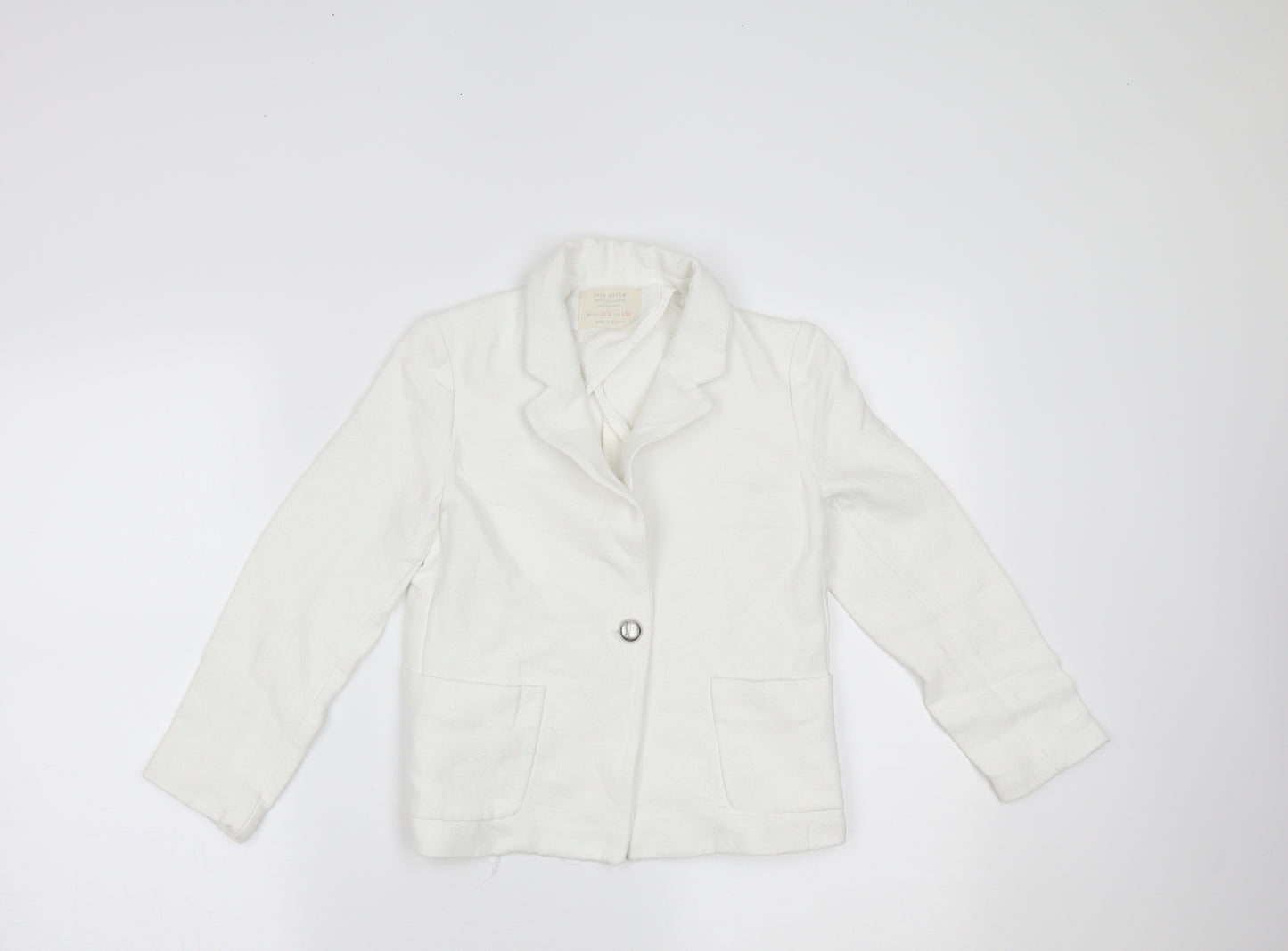 Zara Girls White   Jacket Blazer Size 11-12 Years