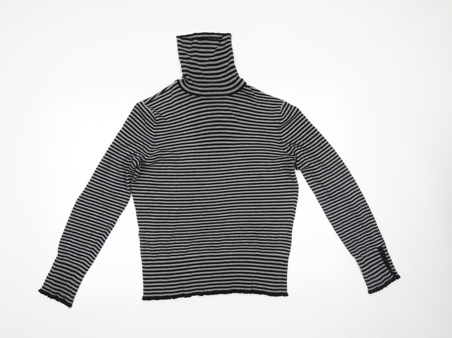 Debenhams Womens Grey Striped  Pullover Jumper Size 16