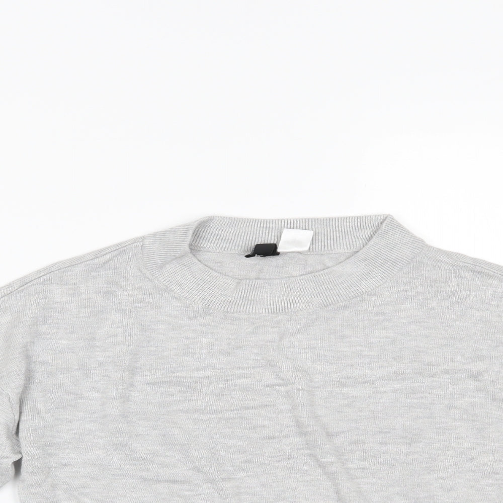 H&M Womens Grey   Cropped Blouse Size XS