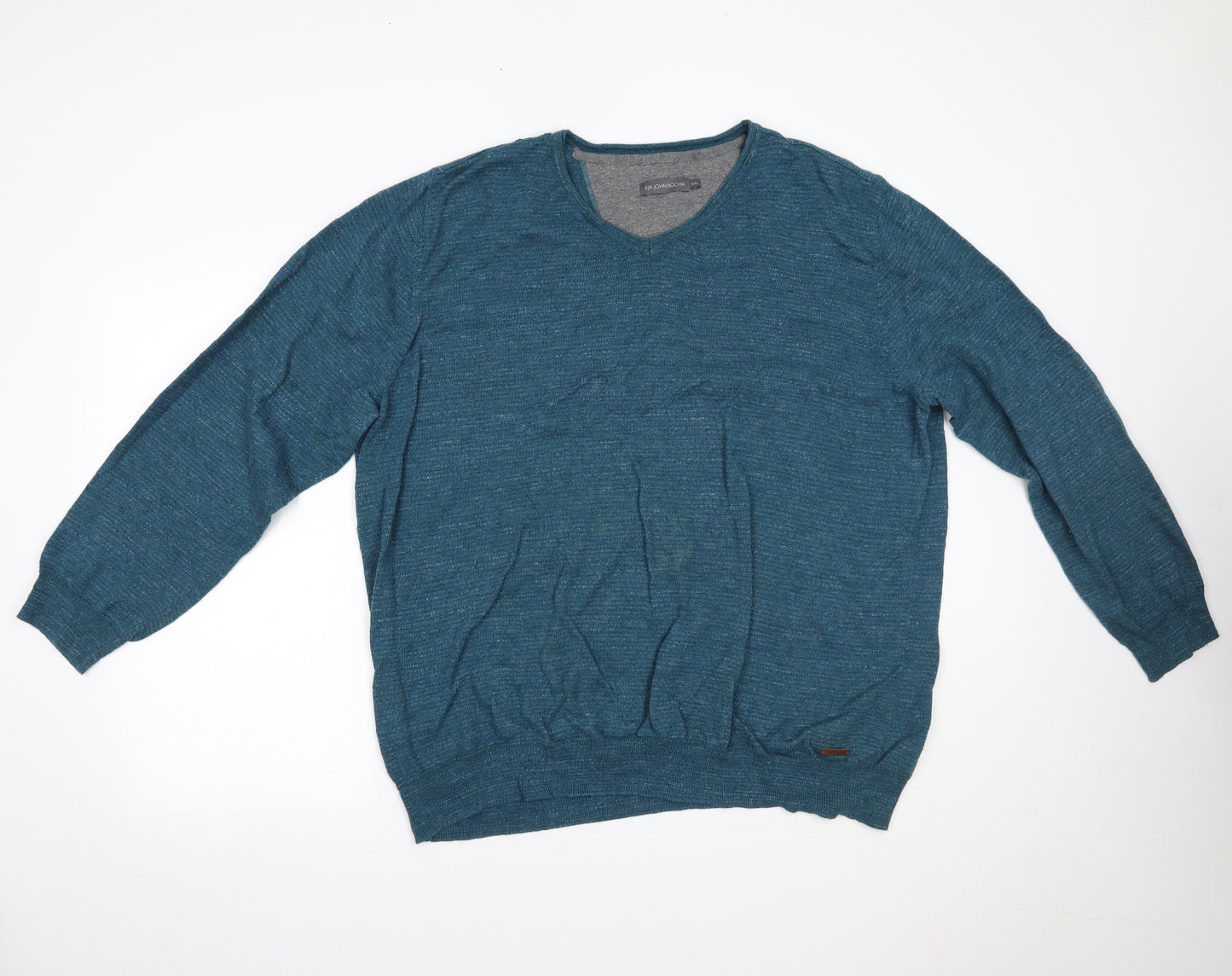 RJR.John Rocha Mens Blue   Pullover Jumper Size 2XL