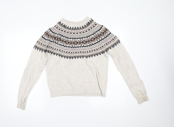 H&M Mens Beige Henley Jumper Size S