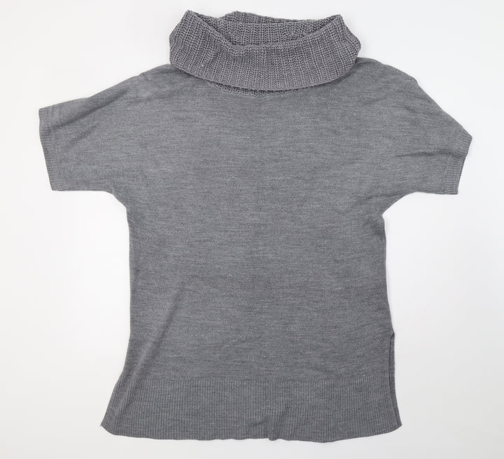 F&F Womens Grey  Knit Pullover Sweatshirt Size 16