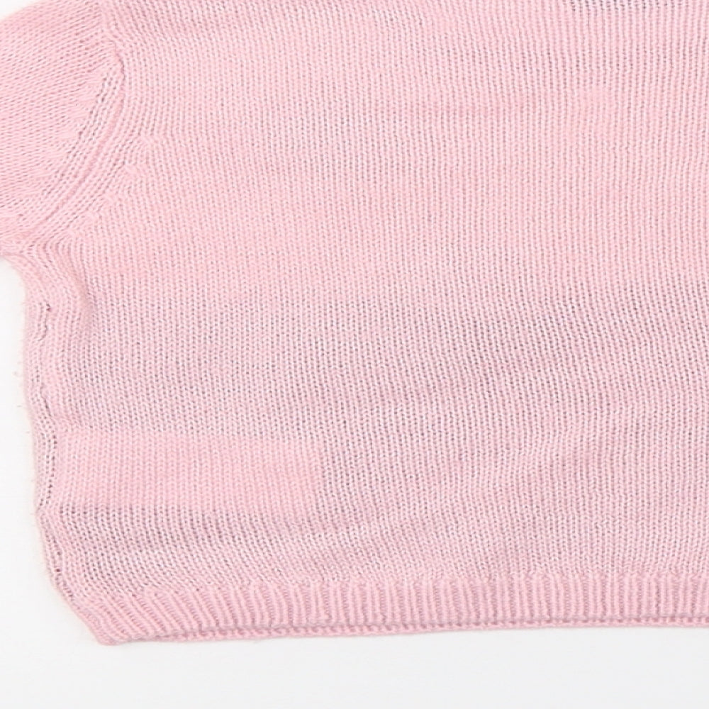 Lupilu Girls Pink  Knit Pullover Jumper Size 12-18 Months
