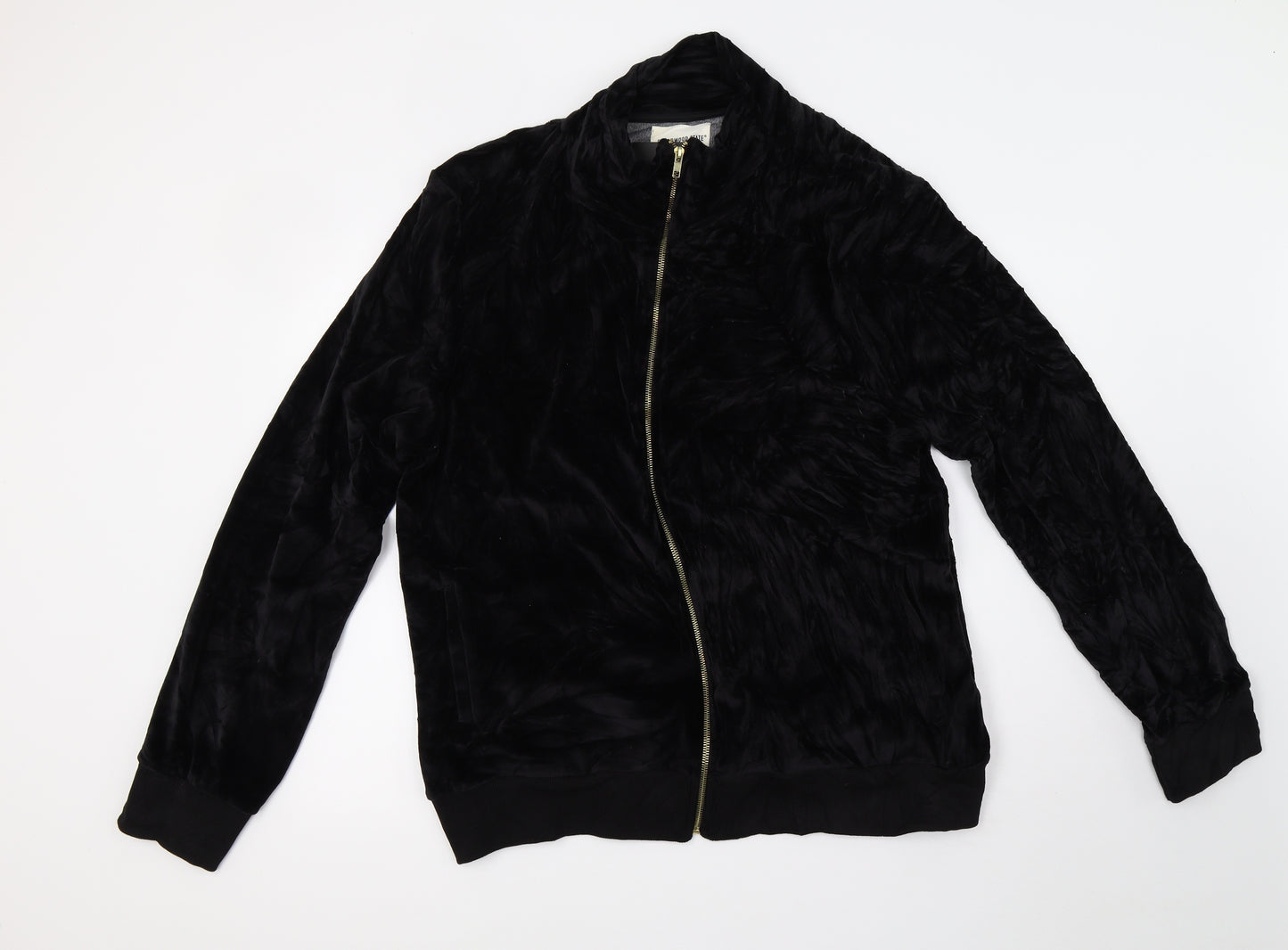 Cedar Wood State Womens Black Animal Print Velvet Jacket  Size 2XL