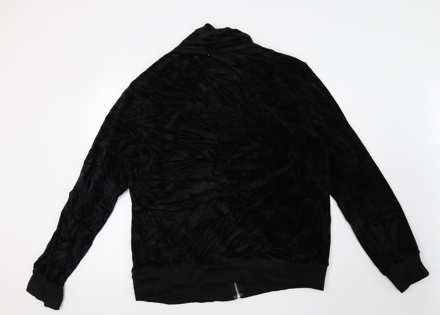 Cedar Wood State Womens Black Animal Print Velvet Jacket  Size 2XL