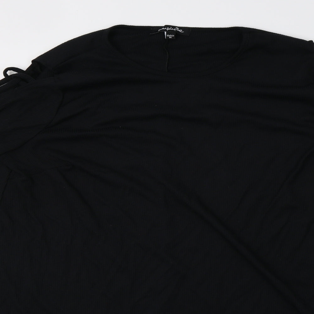 Simply Be Womens Black   Basic Blouse Size 20