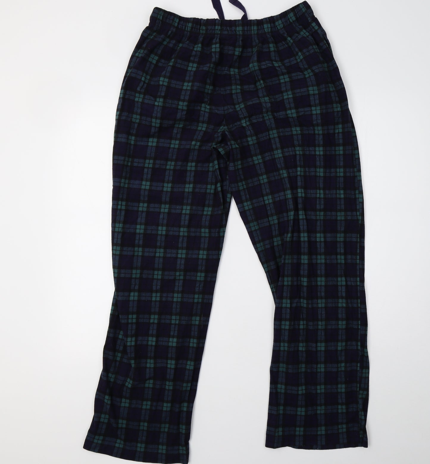 George Mens Green Check   Pyjama Pants Size M