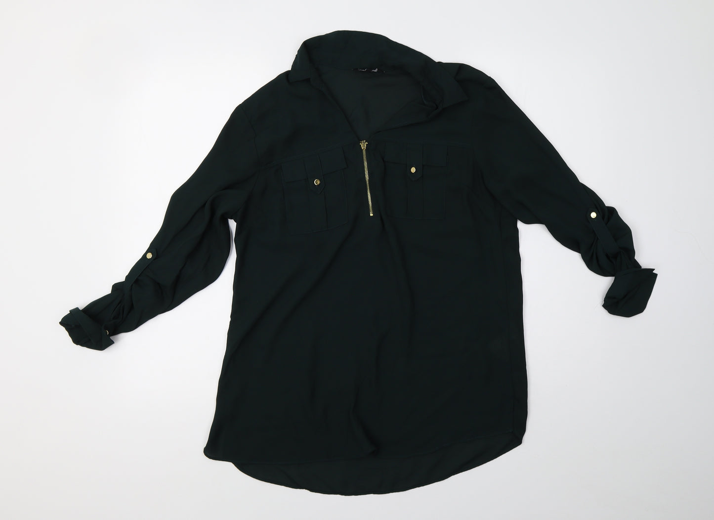 Peacocks Womens Green   Basic Blouse Size 12