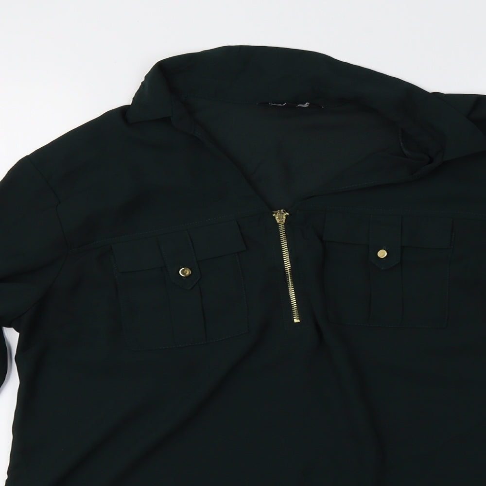 Peacocks Womens Green   Basic Blouse Size 12