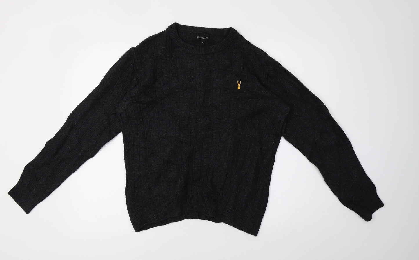 Preworn Mens Grey  Knit Pullover Sweatshirt Size M