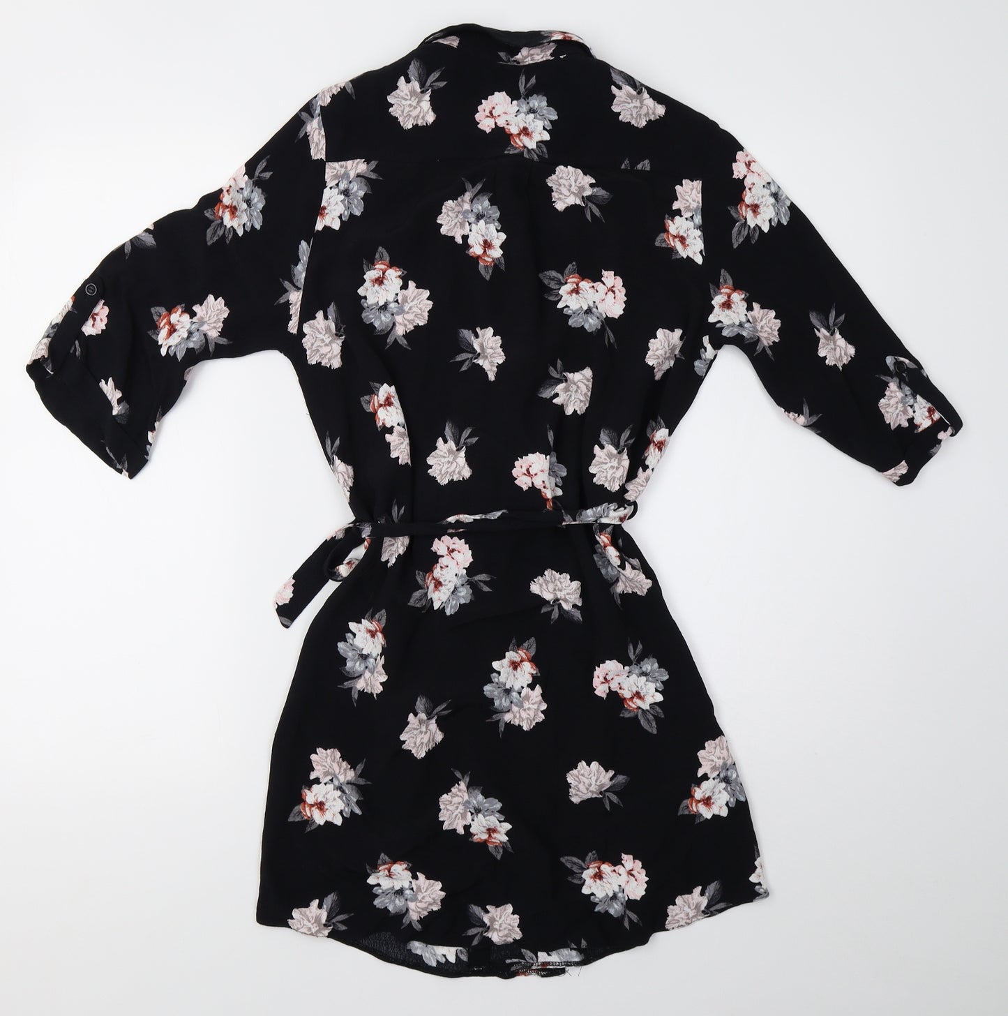 New Look Womens Black Floral  A-Line  Size 10