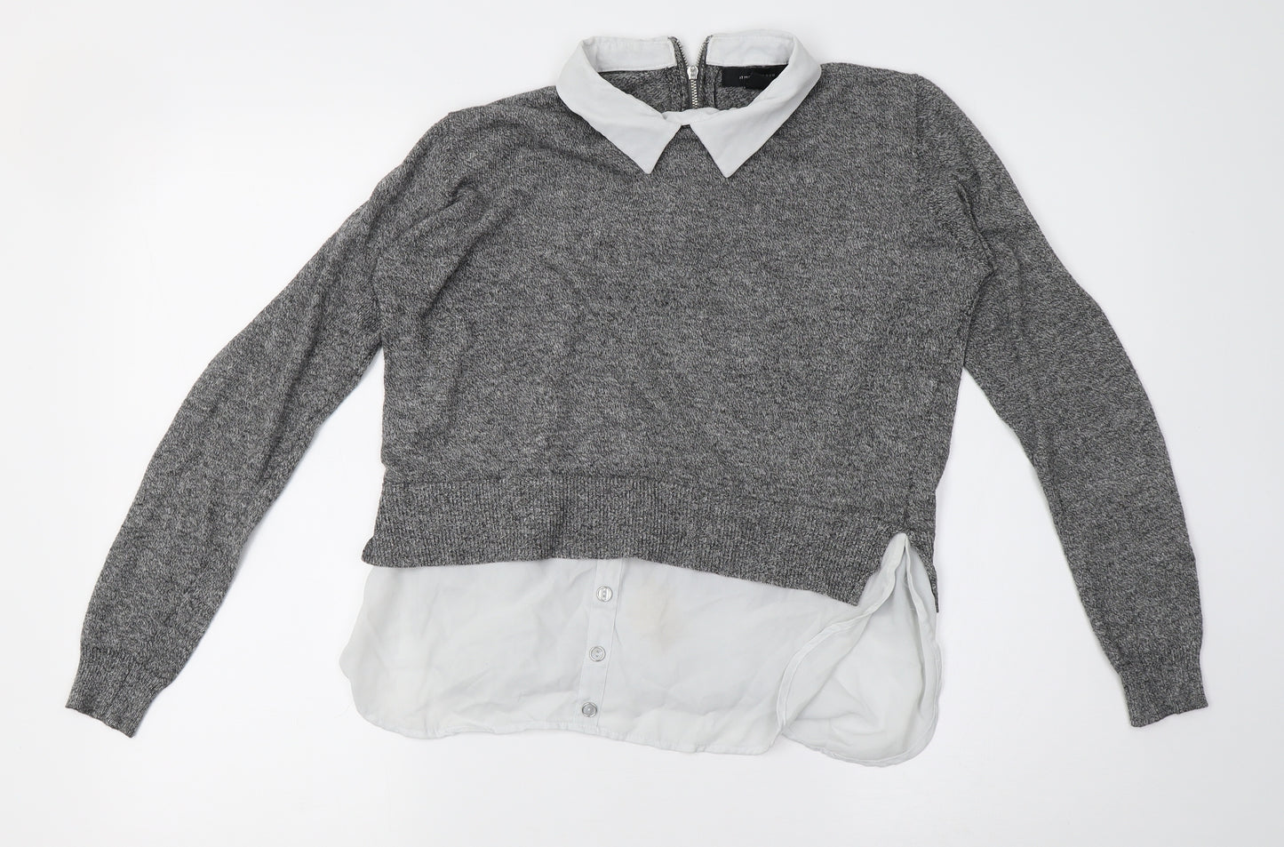Primark Womens Grey  Knit Pullover Jumper Size 10