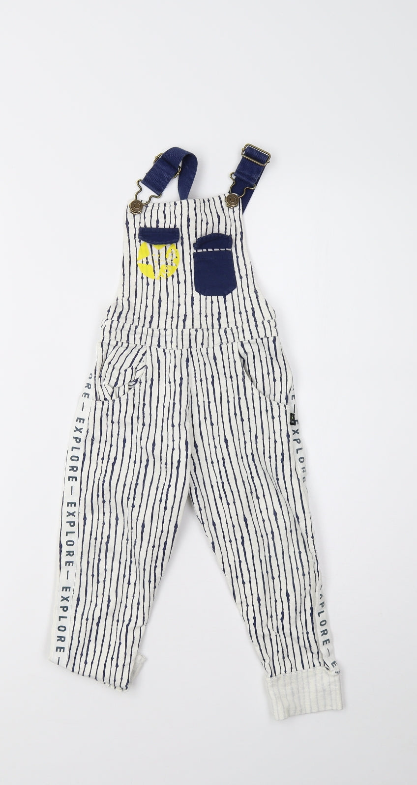 Mini Club Baby White Striped  Babygrow One-Piece Size 18 Months