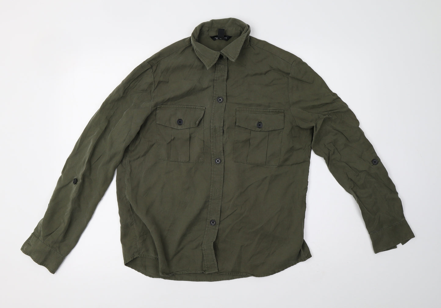 New Look Womens Green   Basic Button-Up Size 10