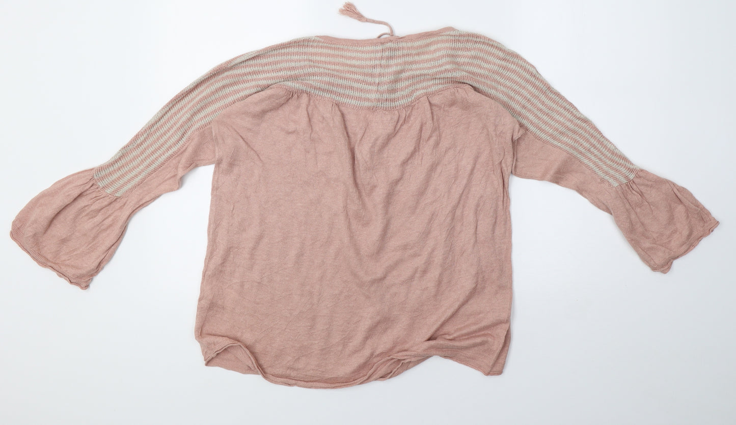 Wrap London Womens Pink   Pullover Sweatshirt Size 14