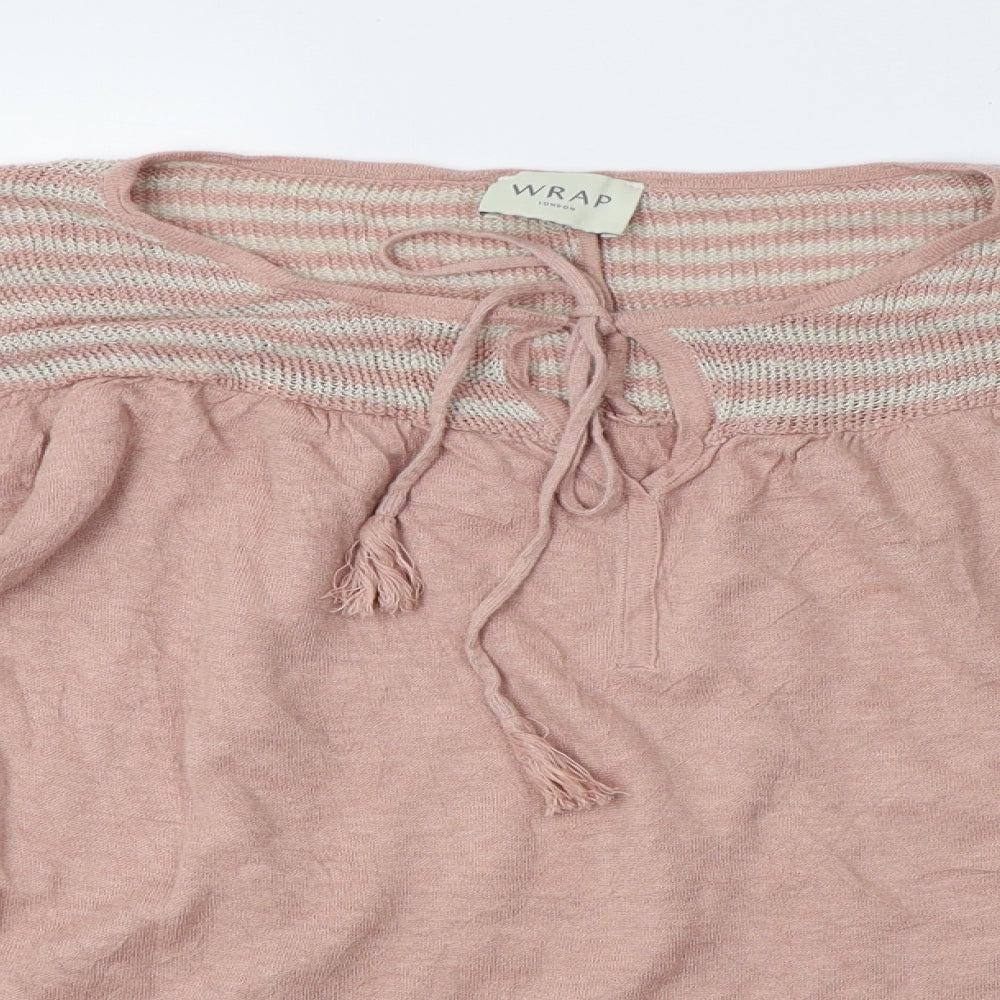 Wrap London Womens Pink   Pullover Sweatshirt Size 14