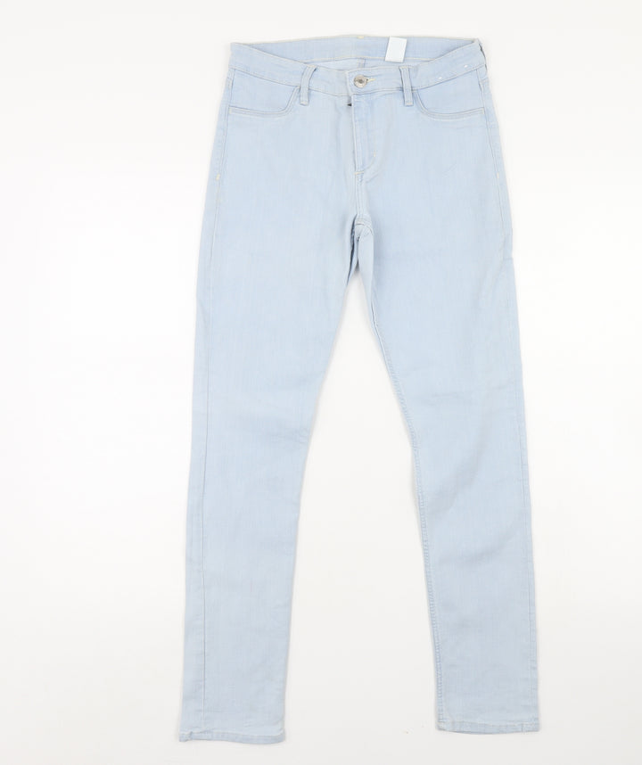 Preworn Girls Blue Denim Skinny Jeans Size 12 Years