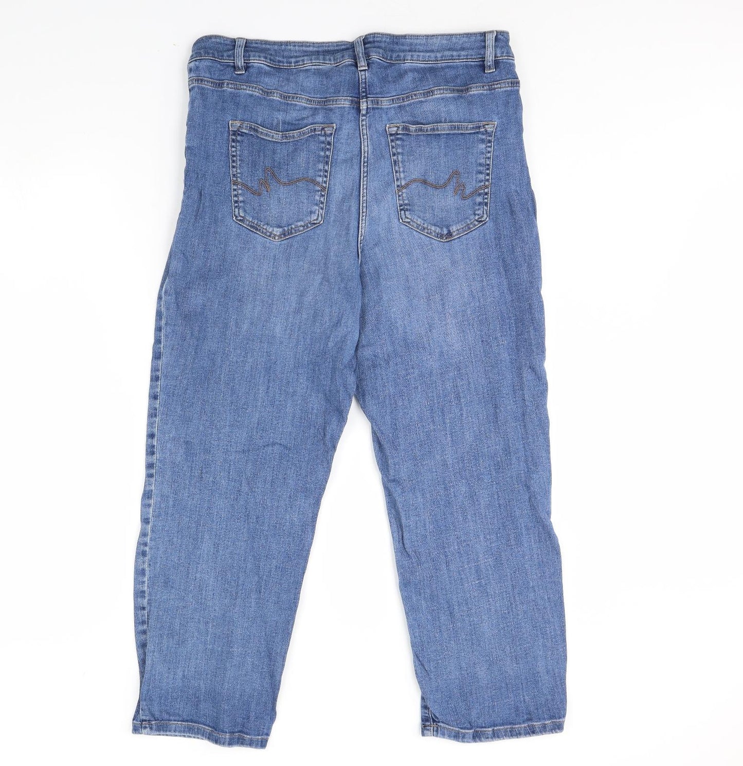 NEXT Womens Blue  Denim Cropped Jeans Size 16 L23 in