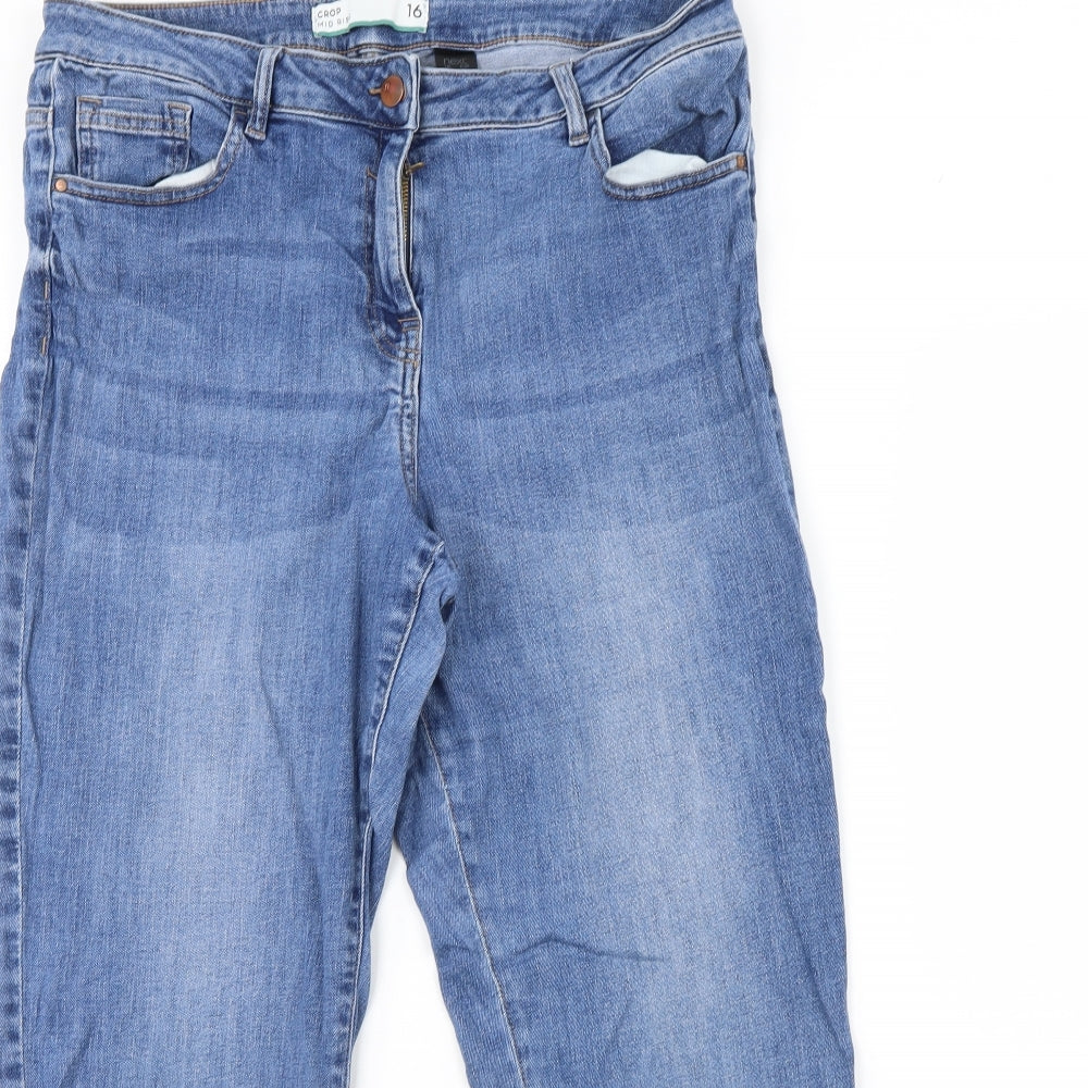 NEXT Womens Blue  Denim Cropped Jeans Size 16 L23 in