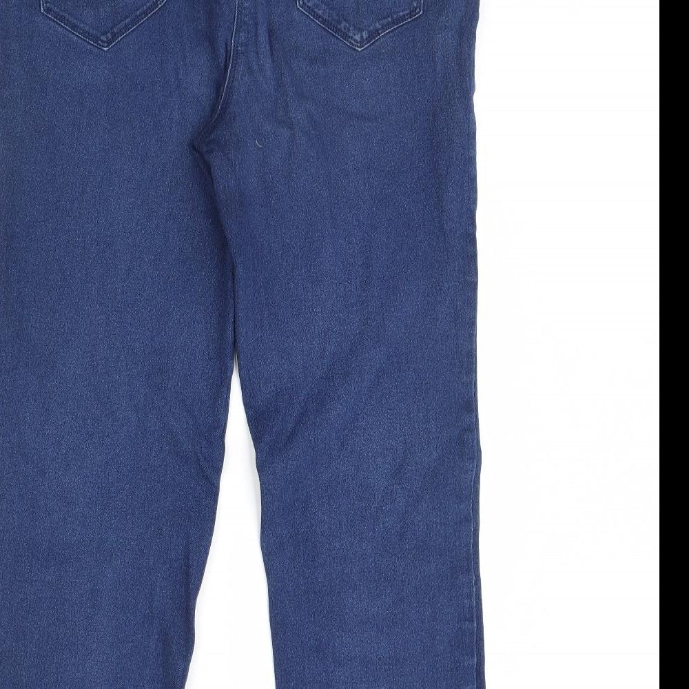 Preworn Womens Blue  Denim Straight Jeans Size 16 L30 in