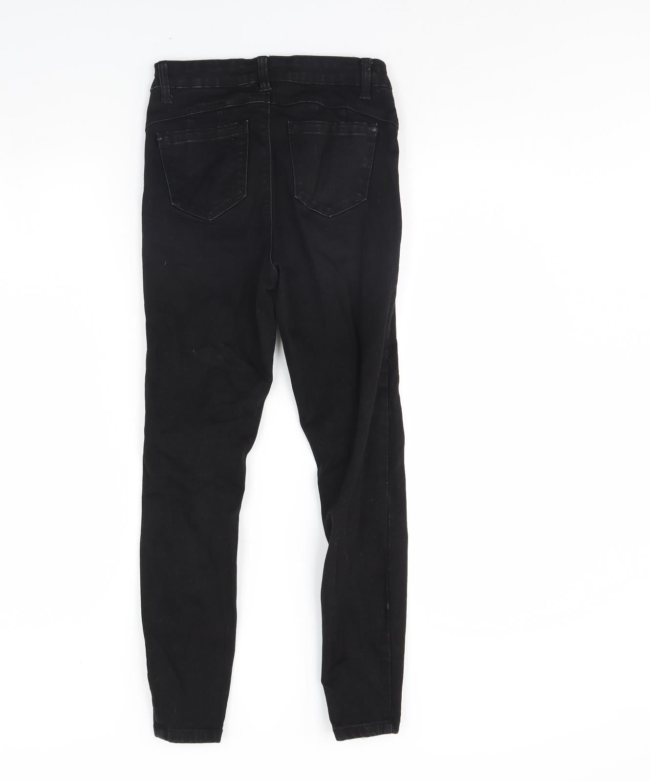 Denim & Co. Womens Black  Denim Skinny Jeans Size 8 L29 in