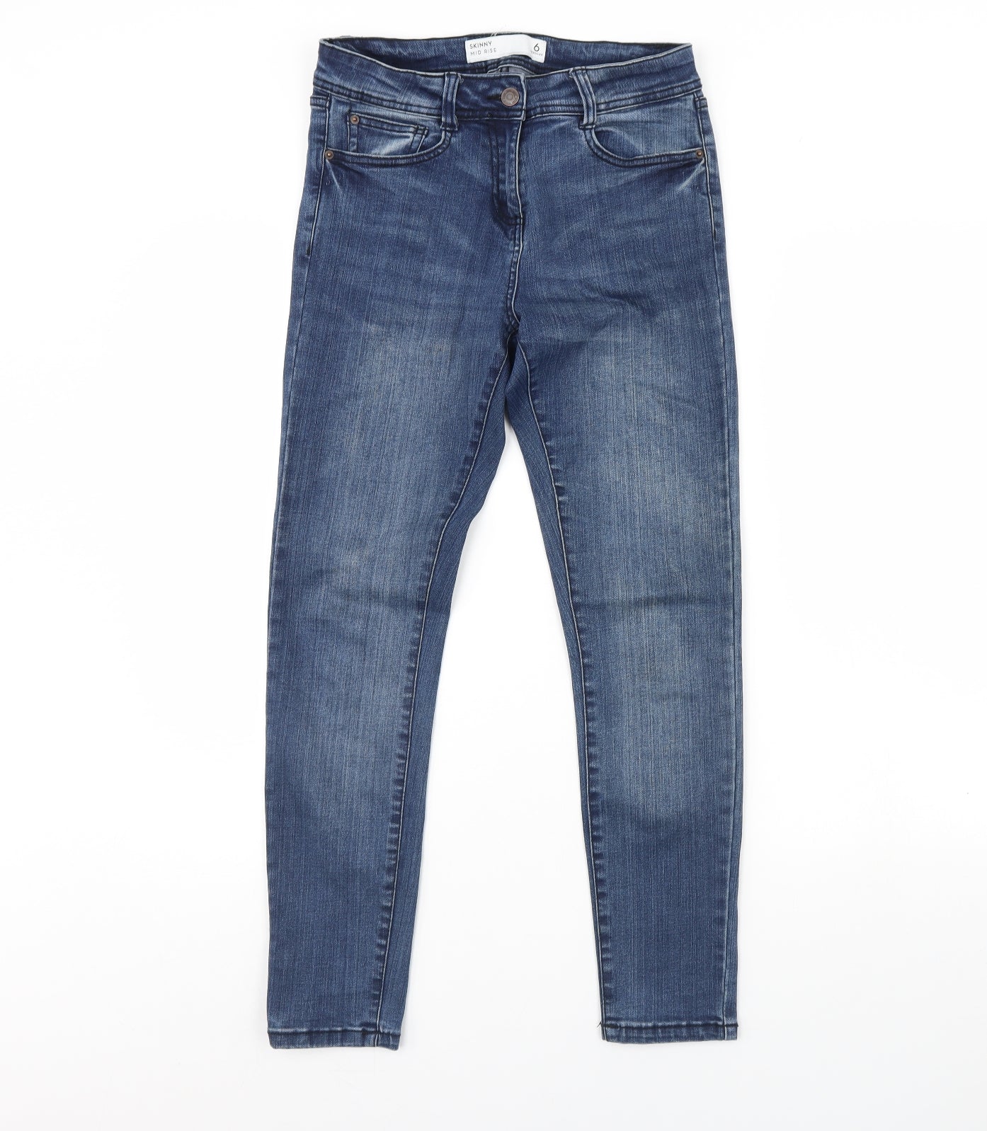 NEXT Womens Blue  Denim Skinny Jeans Size 6 L28 in