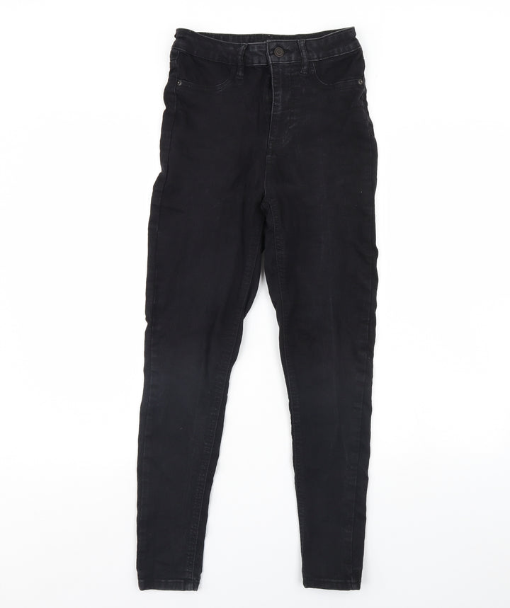 F&F Womens Black Denim Skinny Jeans Size 8 L29 in