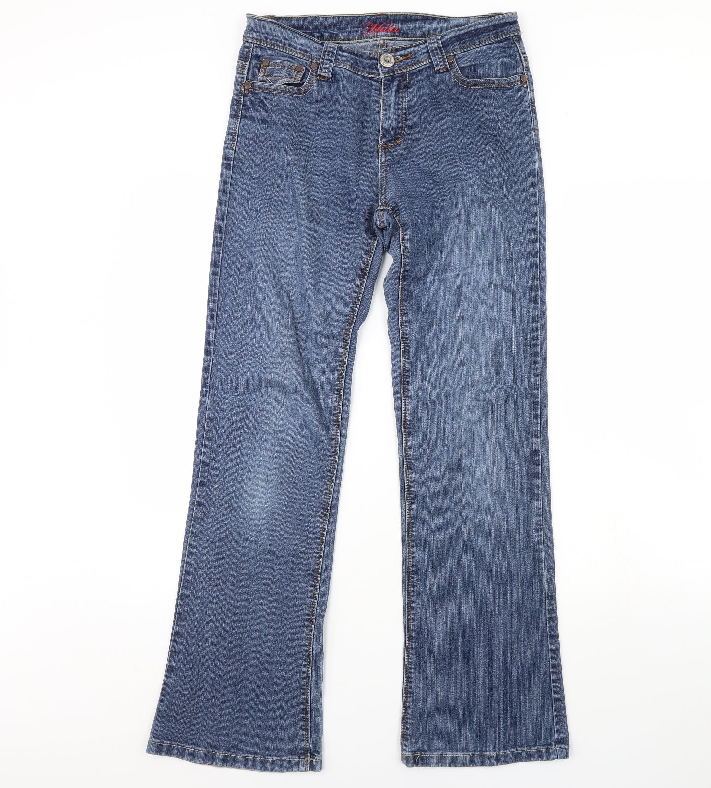 Hula Womens Blue  Denim Bootcut Jeans Size 10 L32 in