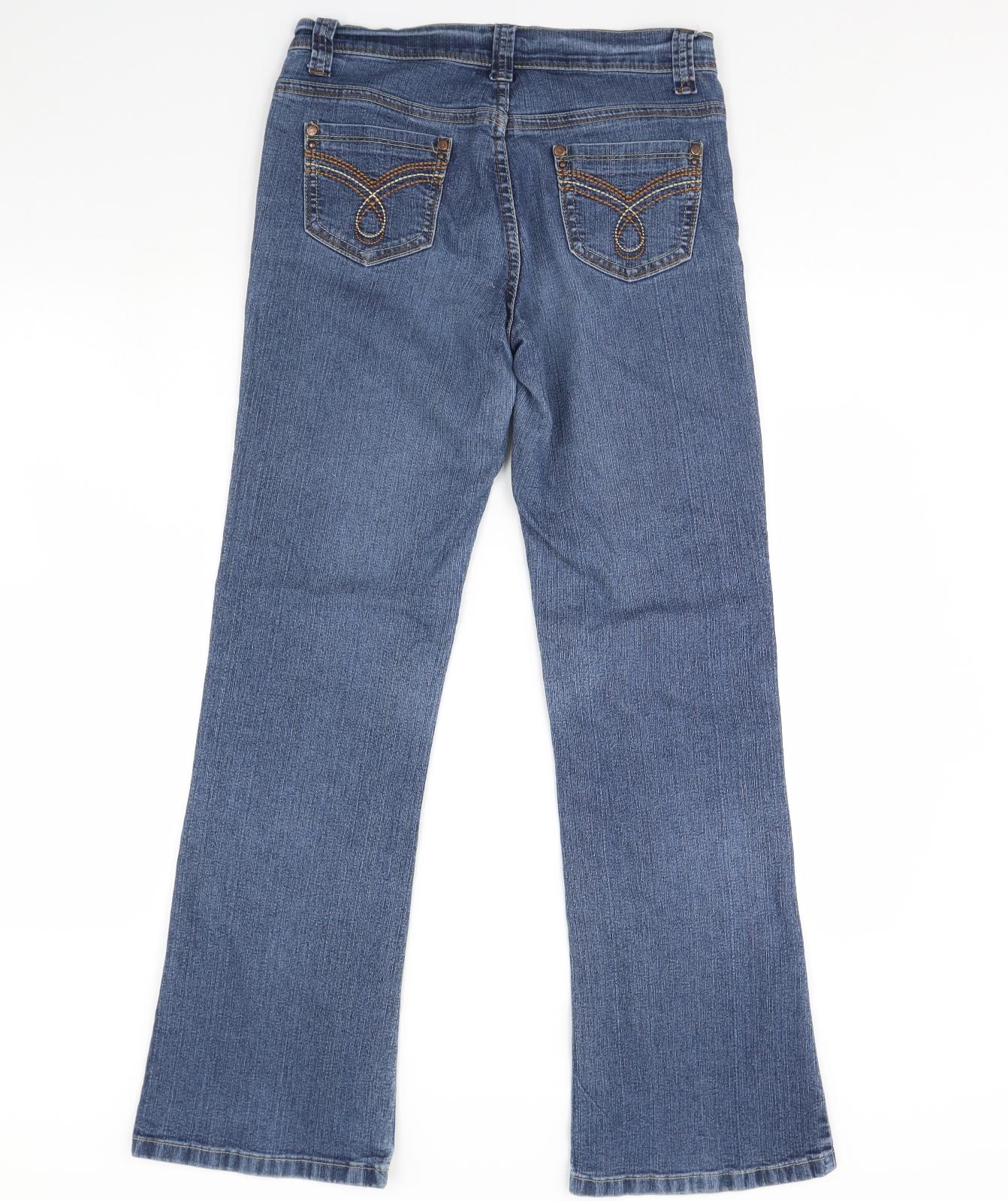 Hula Womens Blue  Denim Bootcut Jeans Size 10 L32 in