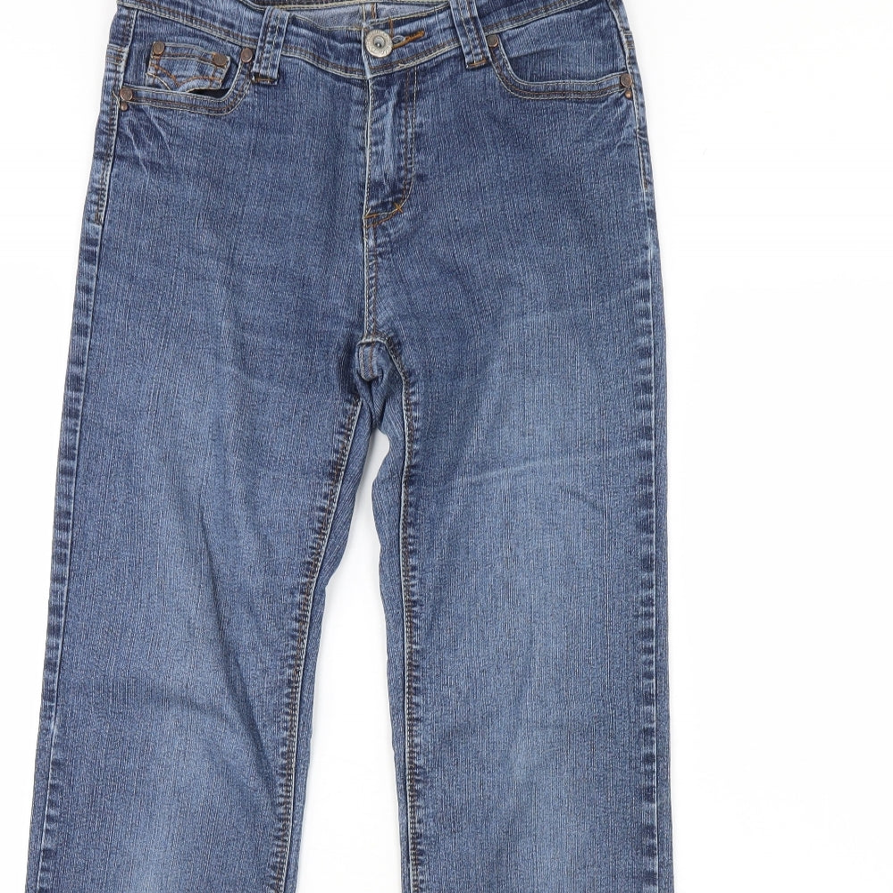Hula Womens Blue  Denim Bootcut Jeans Size 10 L32 in