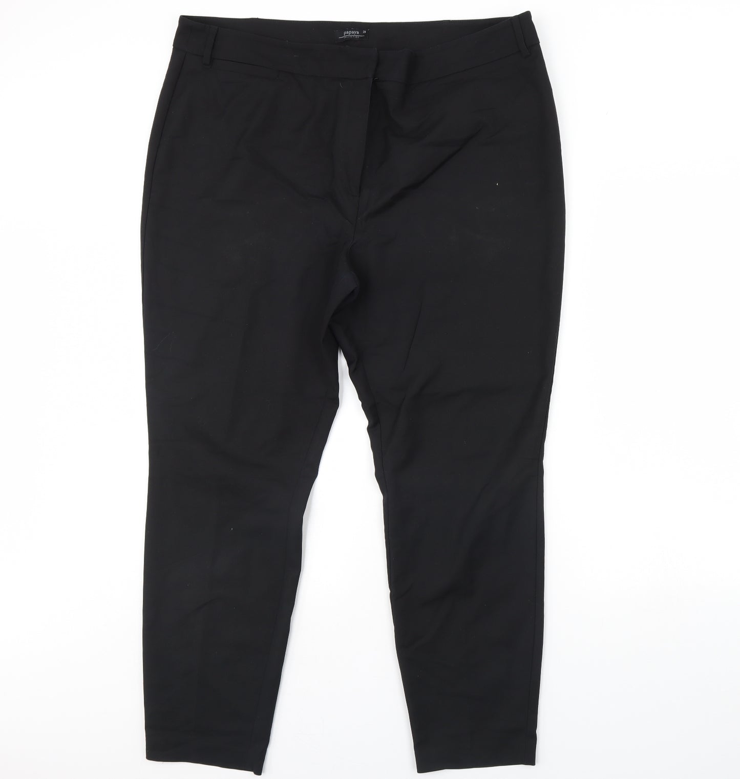 Papaya Womens Black   Trousers  Size 20 L30 in