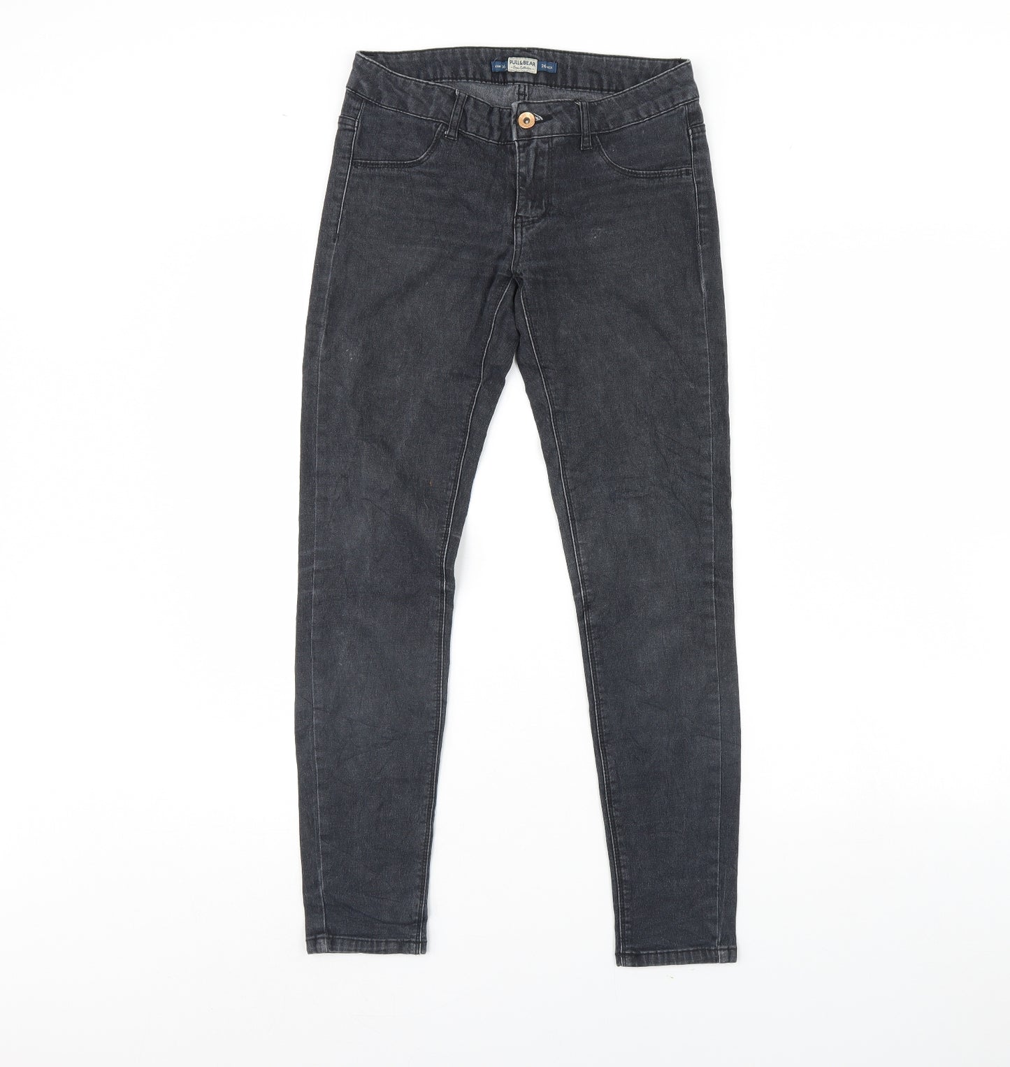 Pull&Bear Womens Black  Denim Skinny Jeans Size 8 L29 in