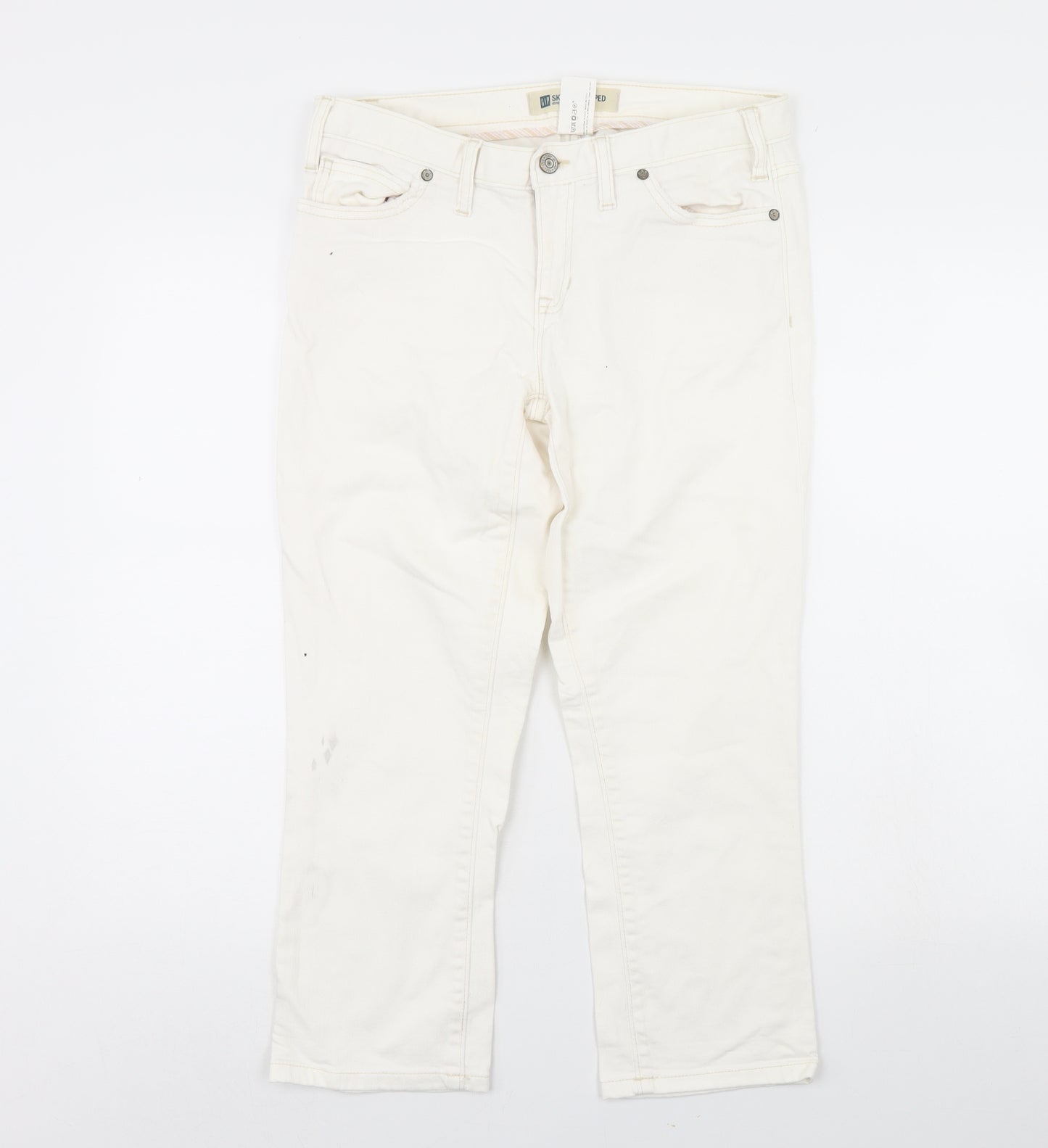Gap Womens White  Denim Cropped Jeans Size 10 L23 in