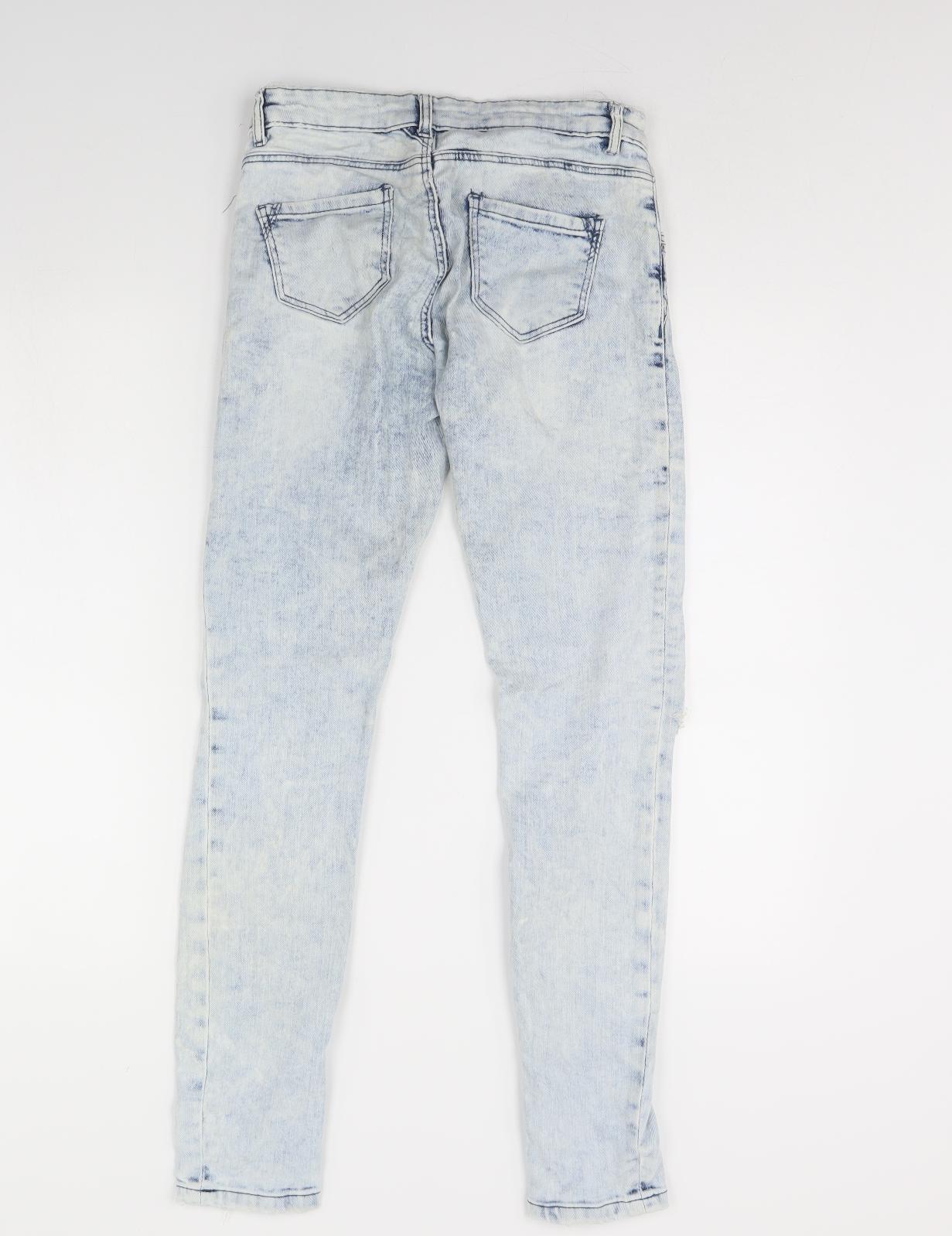 Denim & Co. Womens Blue  Denim Skinny Jeans Size 8 L30 in